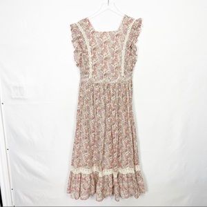 ❤️sold❤️ CHRISTY DAWN sleeveless ruffle lace floral maxi dress M